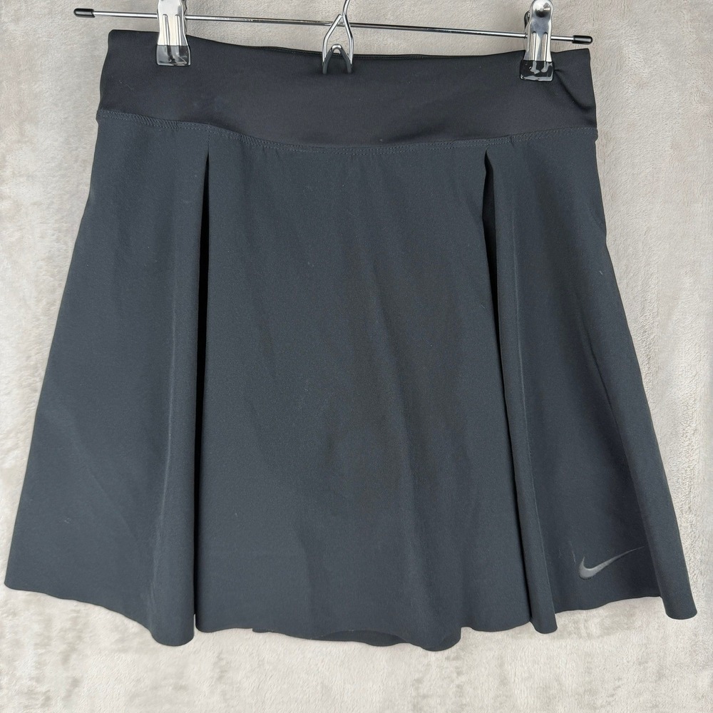 Nike Dri-FIT Women Black Pleated Tennis Golf Skort Skirt Size S Small